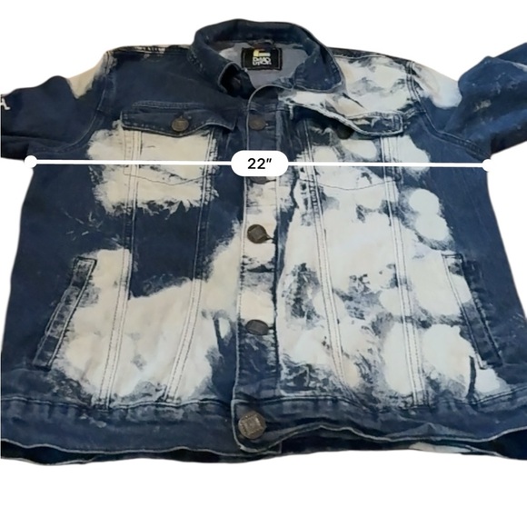 Demolition Paint Splatter Bleached Denim Jacket Unisex‎ Size Large Streetwear - Picture 7 of 8